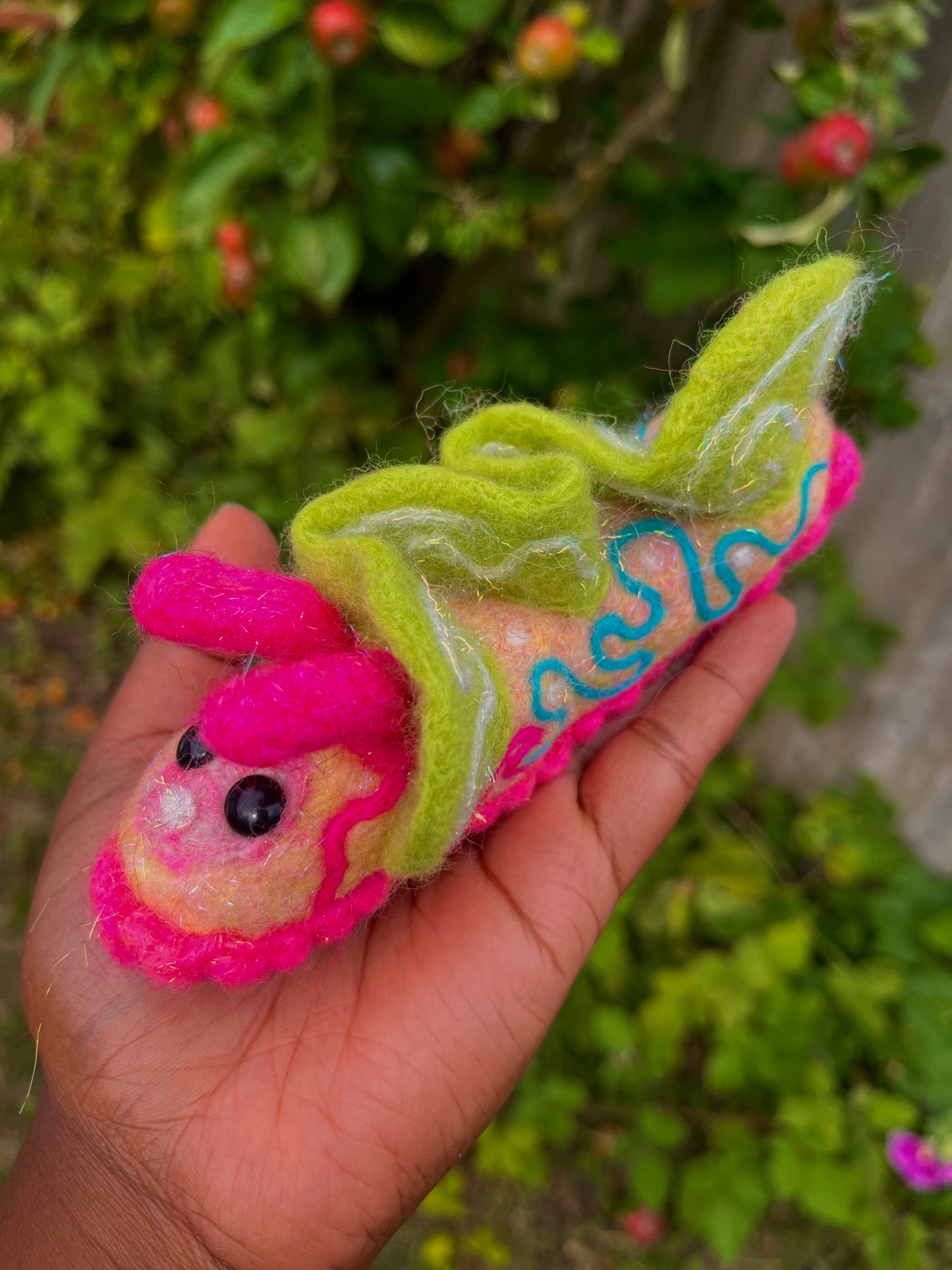 Eva the felted sea slug