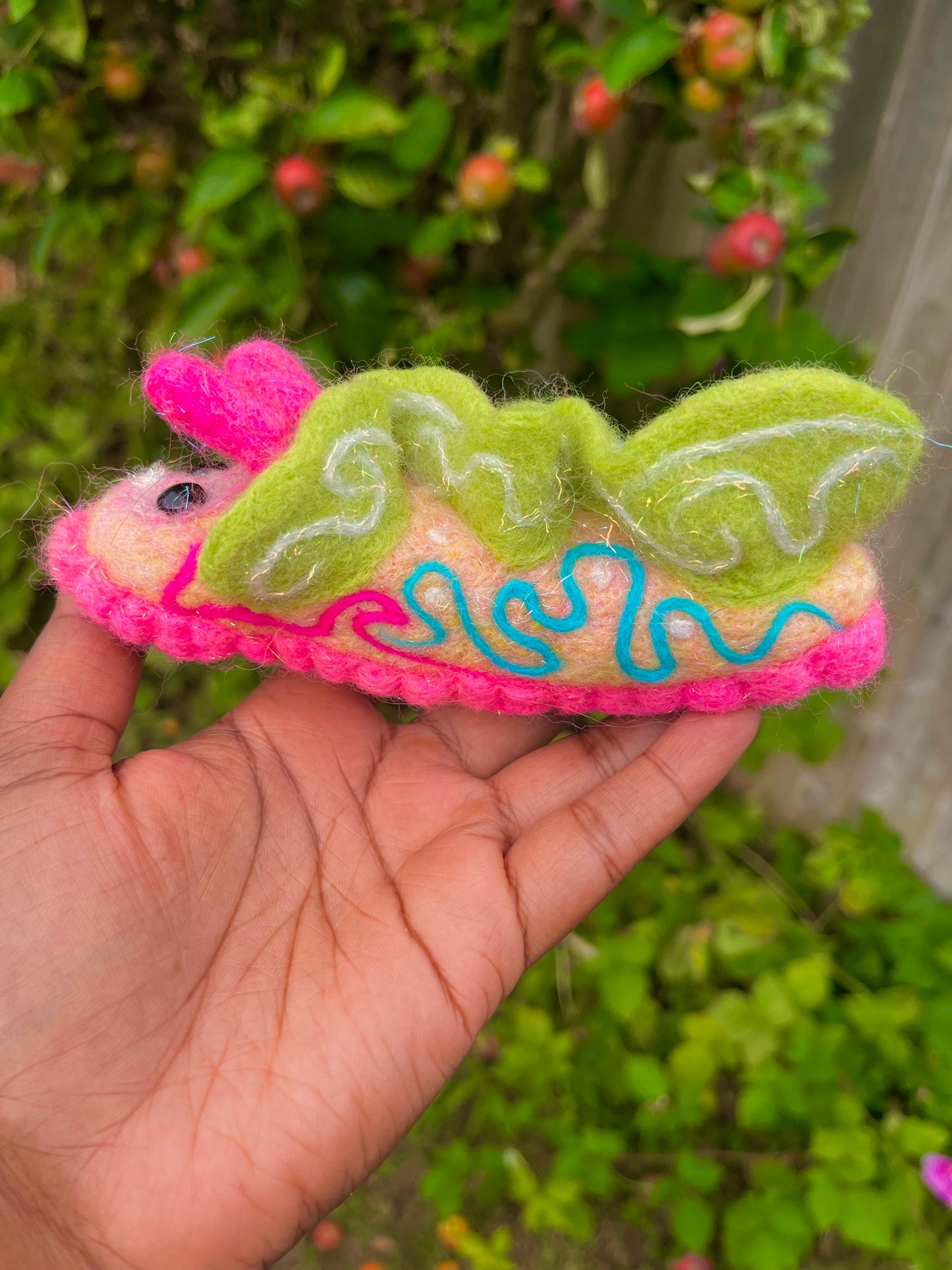 Eva the felted sea slug