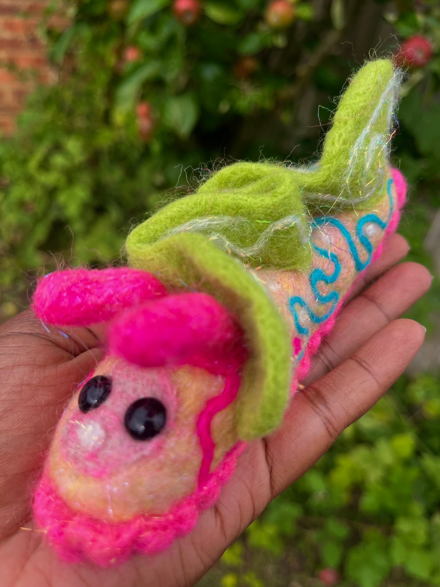 Eva the felted sea slug