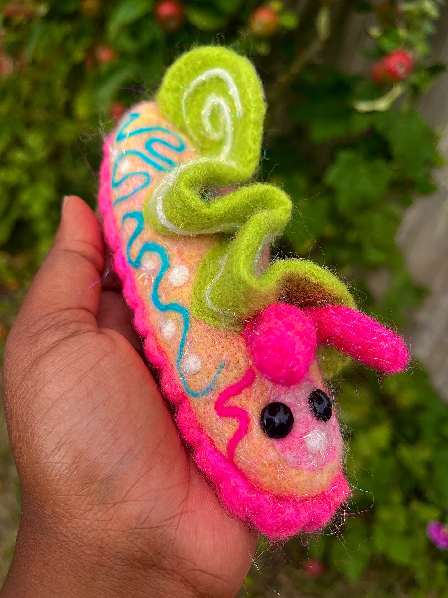Eva the felted sea slug